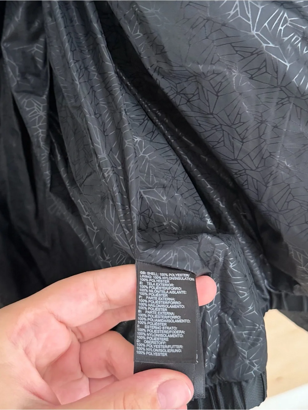 The North Face HyVent Hooded Insulated Ski Jacket Mens XL Black Gray Full Zip